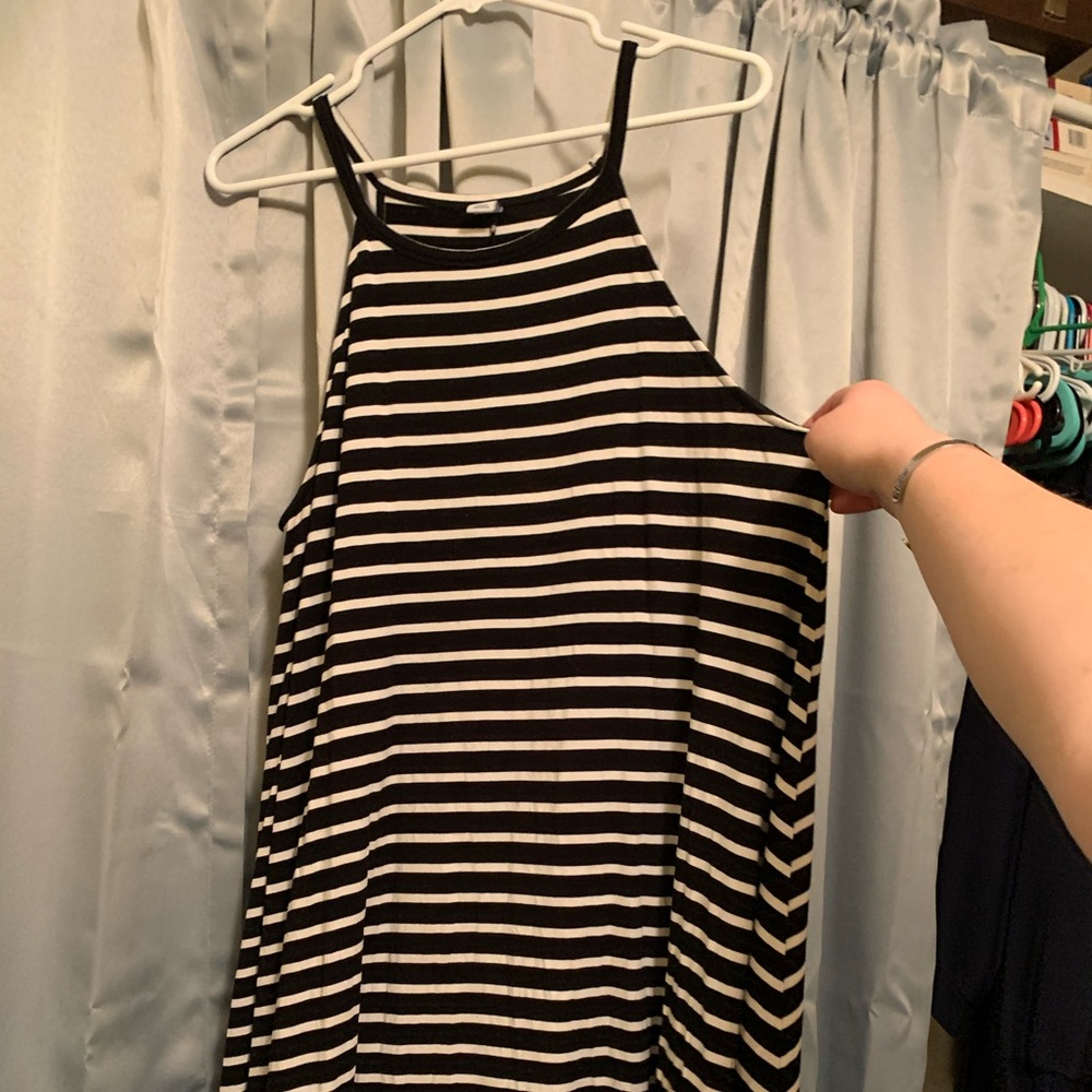 Black and White Striped Dress